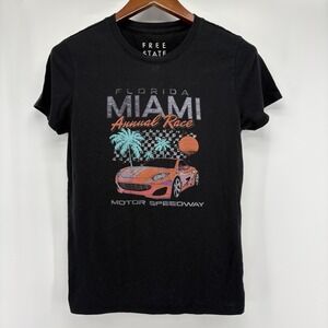 Free State Miami Racing Graphic T shirt Women's Size XL Black